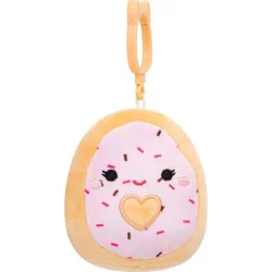 Squishmallows Donut Valentine's Plush Backpack Clip