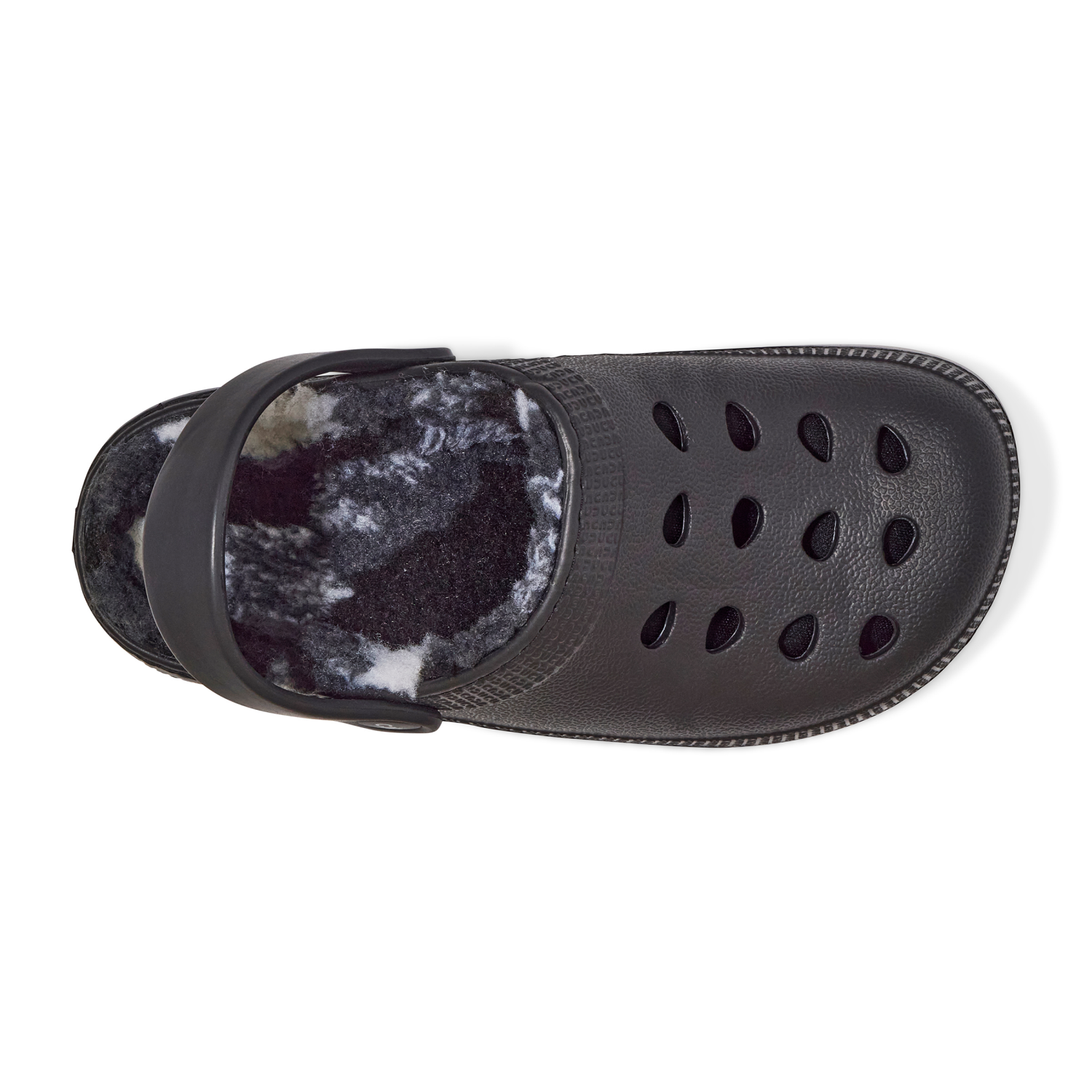 slide 6 of 6, Capelli Boy Fur Clog Solid. Black. Size 12/13, 12/13