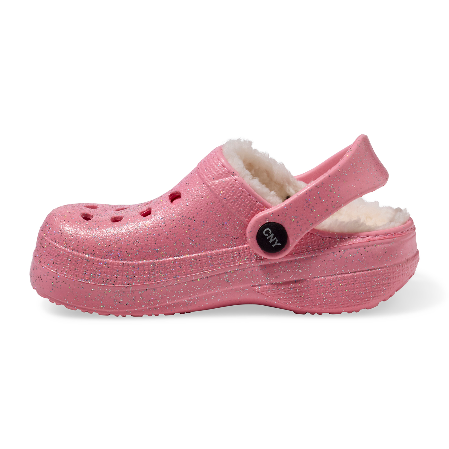 slide 4 of 6, Capelli Girl Fur Clog Glitter. Pink. Size 3/4, 3/4