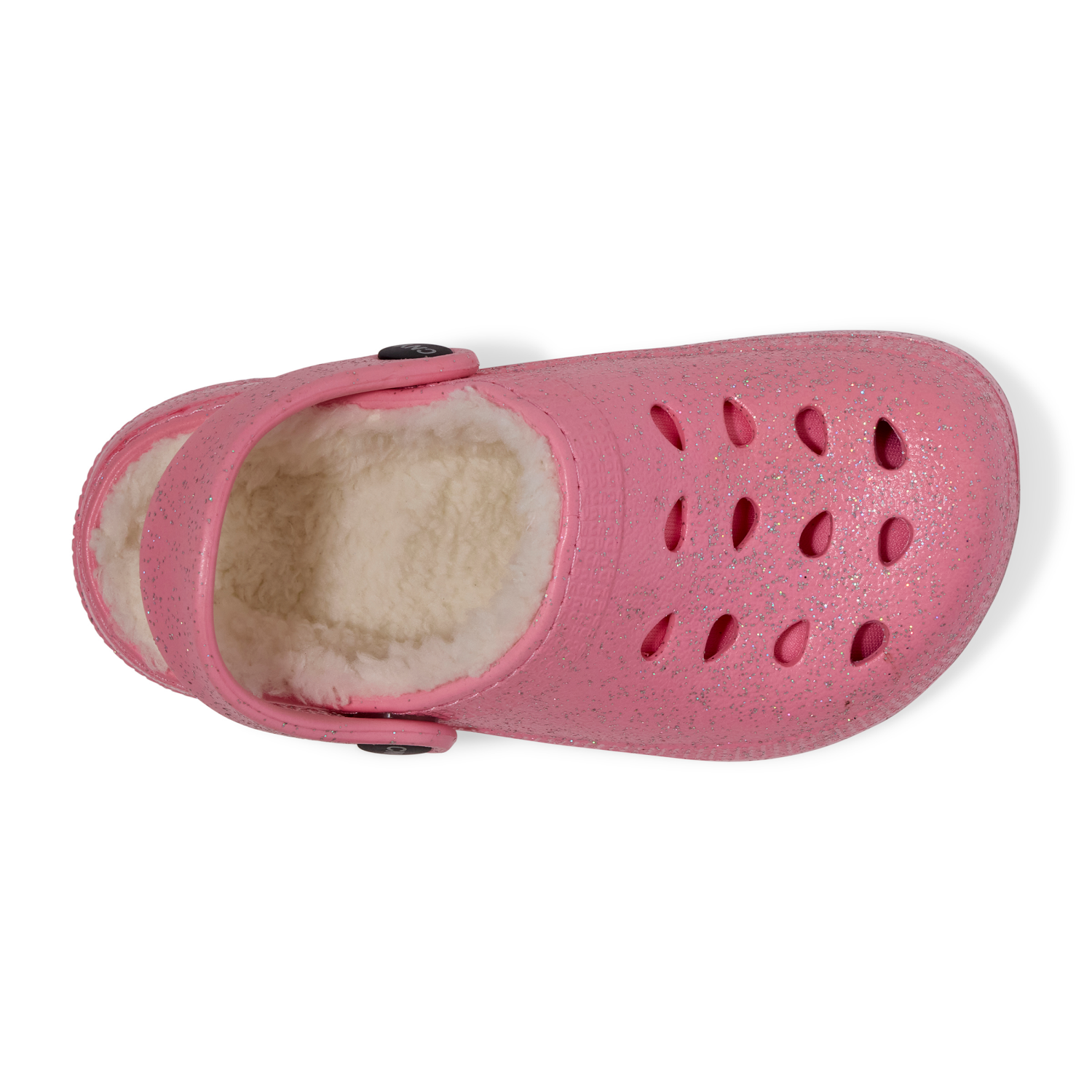 slide 6 of 6, Capelli Girl Fur Clog Glitter. Pink. Size 3/4, 3/4