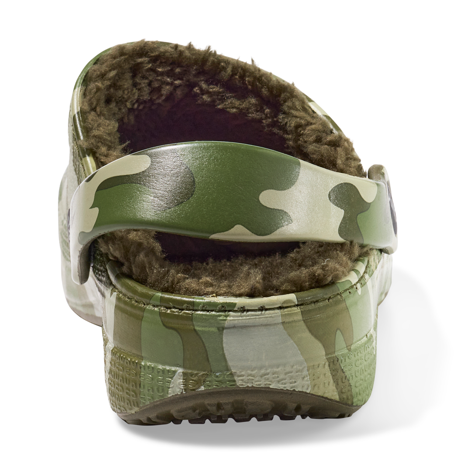 slide 2 of 6, Capelli Boy Fur Clog Camo. Green. Size 10/11, 10/11