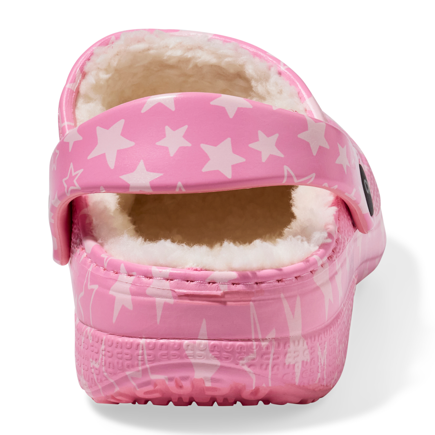 slide 2 of 6, Capelli Girl Fur Clog Stars. Pink. Size 10/11, 12/13