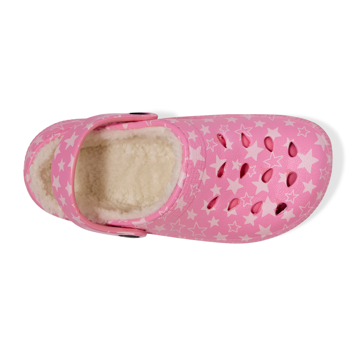 slide 6 of 6, Capelli Girl Fur Clog Stars. Pink. Size 1/2, 1/2 gal