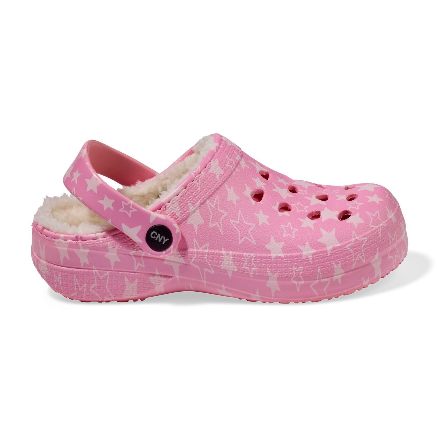 slide 5 of 6, Capelli Girl Fur Clog Stars. Pink. Size 3/4, 3/4