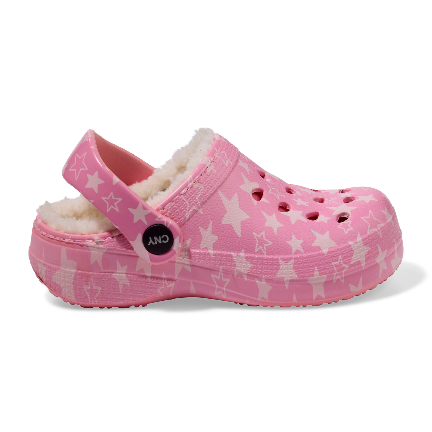 slide 5 of 6, Capelli Tod Girl Fur Clog Stars. Pink. Size 4/5, 4/5