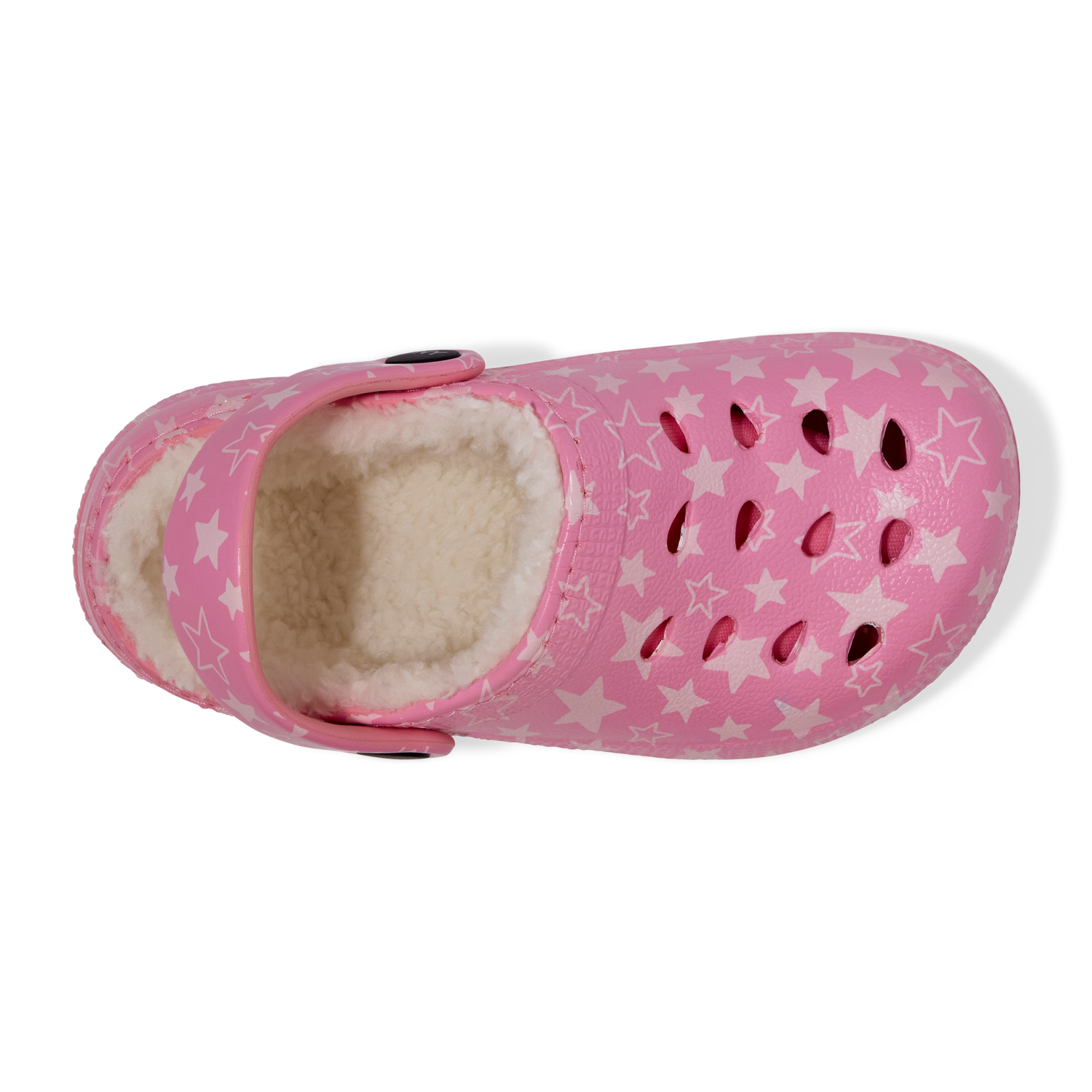 slide 6 of 6, Capelli Tod Girl Fur Clog Stars. Pink. Size 4/5, 4/5