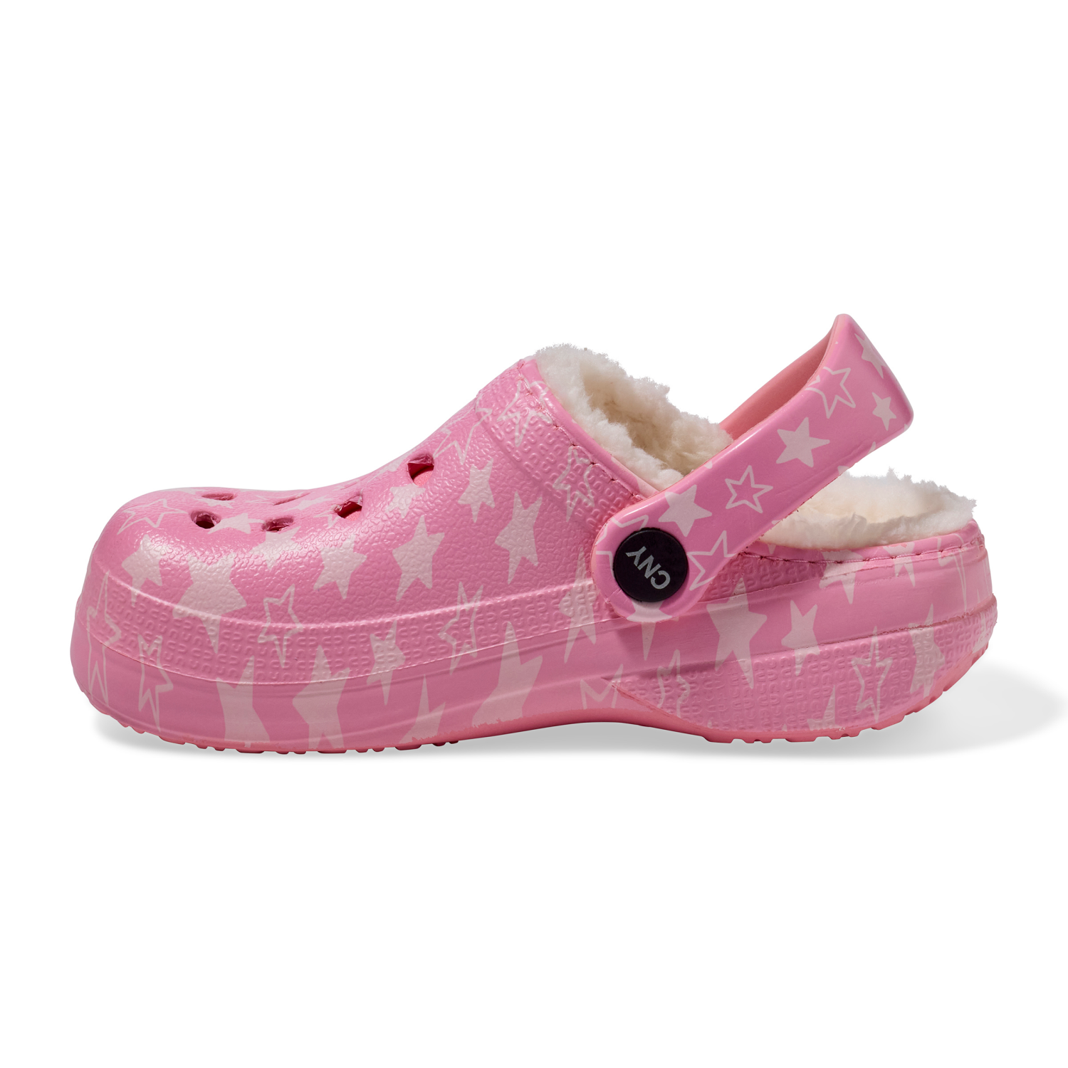 slide 4 of 6, Capelli Tod Girl Fur Clog Stars. Pink. Size 8/9, 8/9