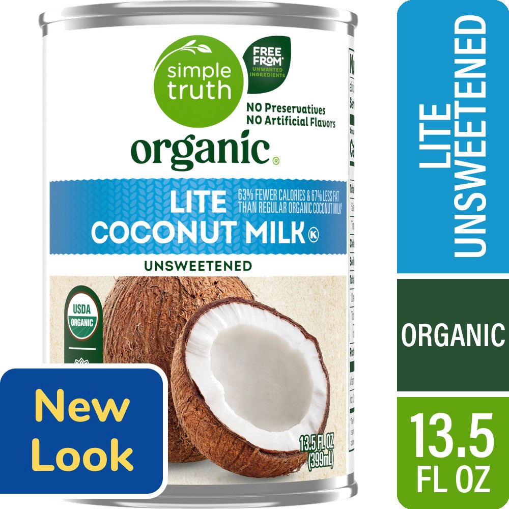 slide 1 of 4, Simple Truth Organic Light Coconut Milk, 13.5 fl oz