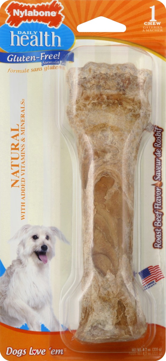 slide 2 of 2, Nylabone Roast Beef Daily Health Xl Bone, 8.2 oz