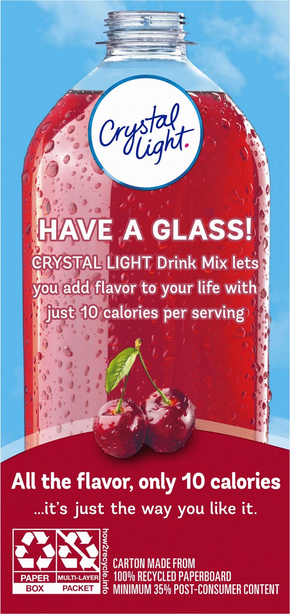 slide 8 of 9, Crystal Light Cherry Pomegranate Naturally Flavored Powdered Drink Mix, 10 ct On-the-Go-Packets, 10 ct