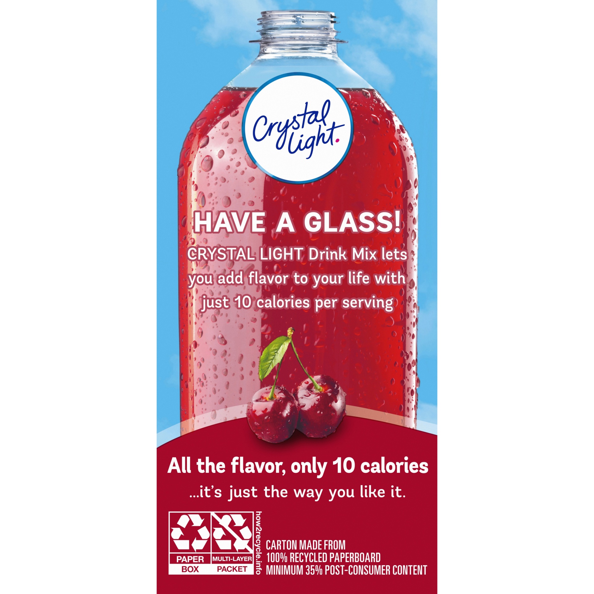 slide 8 of 10, Crystal Light Cherry Pomegranate Naturally Flavored Powdered Drink Mix On-the-Go-Packets, 10 ct
