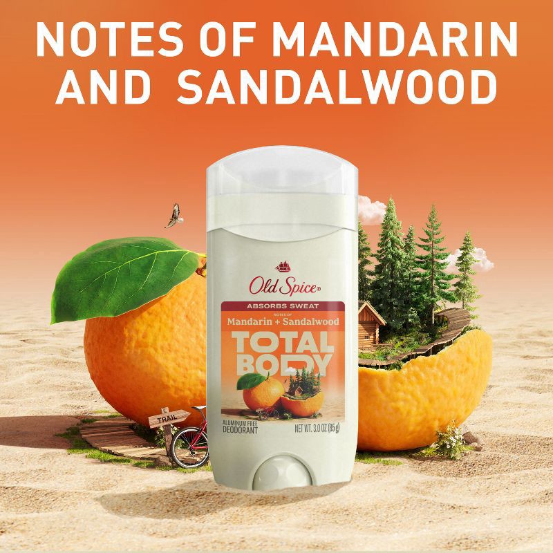 slide 2 of 11, Old Spice Total Body - Whole Body Deodorant - Mandarin & Sandalwood - 3oz, 3 oz