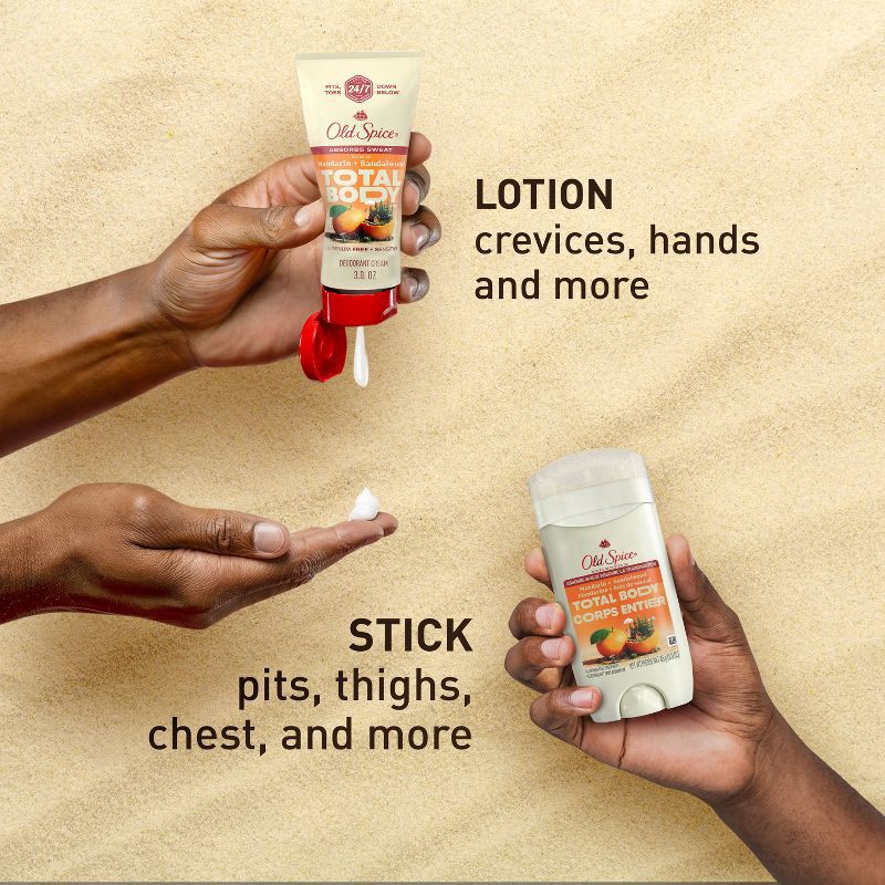 slide 5 of 11, Old Spice Total Body - Whole Body Deodorant - Mandarin & Sandalwood - 3oz, 3 oz