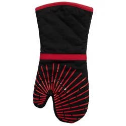 Meijer Corporate Seasonal Mcs Summer Black & Red Thumb Mitt, 15 In