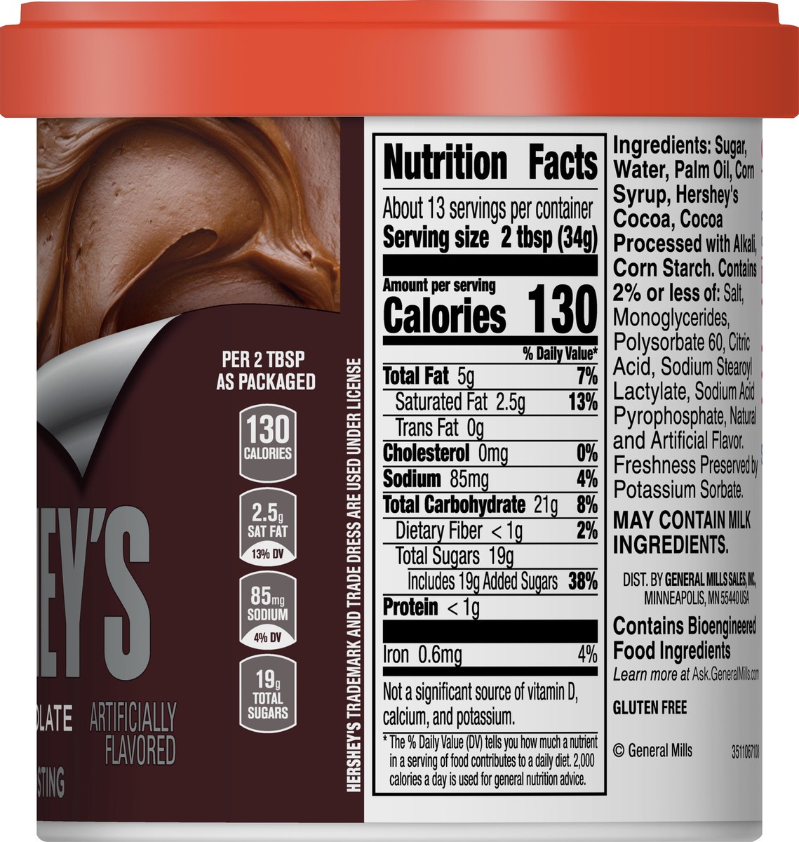 slide 2 of 13, Betty Crocker Gluten Free Hershey's Milk Chocolate Frosting, 16 oz., 16 oz