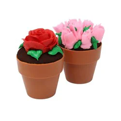 H-E-B Bakery Chocolate Cupcake Flower Pot with Buttercream Frosting, Floral Designs Vary