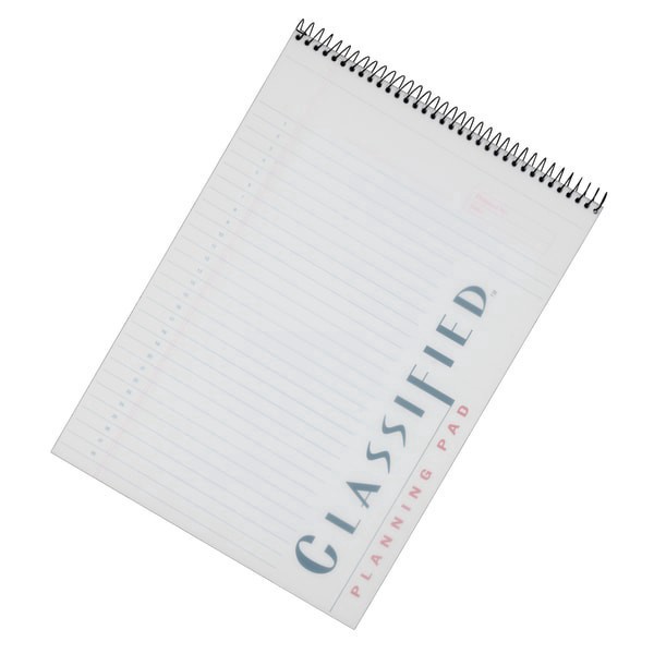 slide 6 of 8, Classified C "B" Planning Pad, Frosty Clear, 70 ct; 8 1/4 in x 11 3/4 in