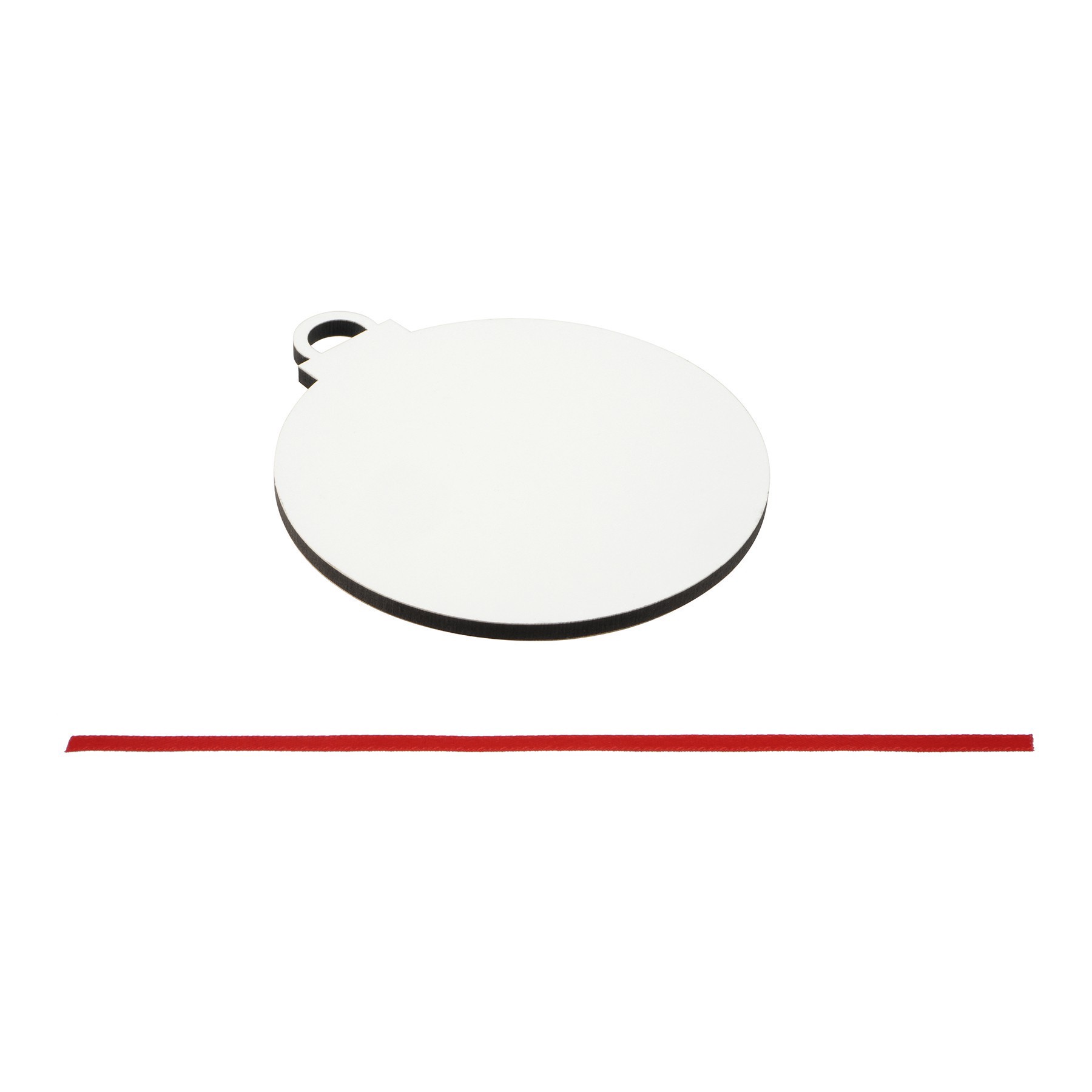 slide 2 of 2, 3" Bulb Hardboard Sublimations Ornaments, 5ct. By Make Market, 5 ct