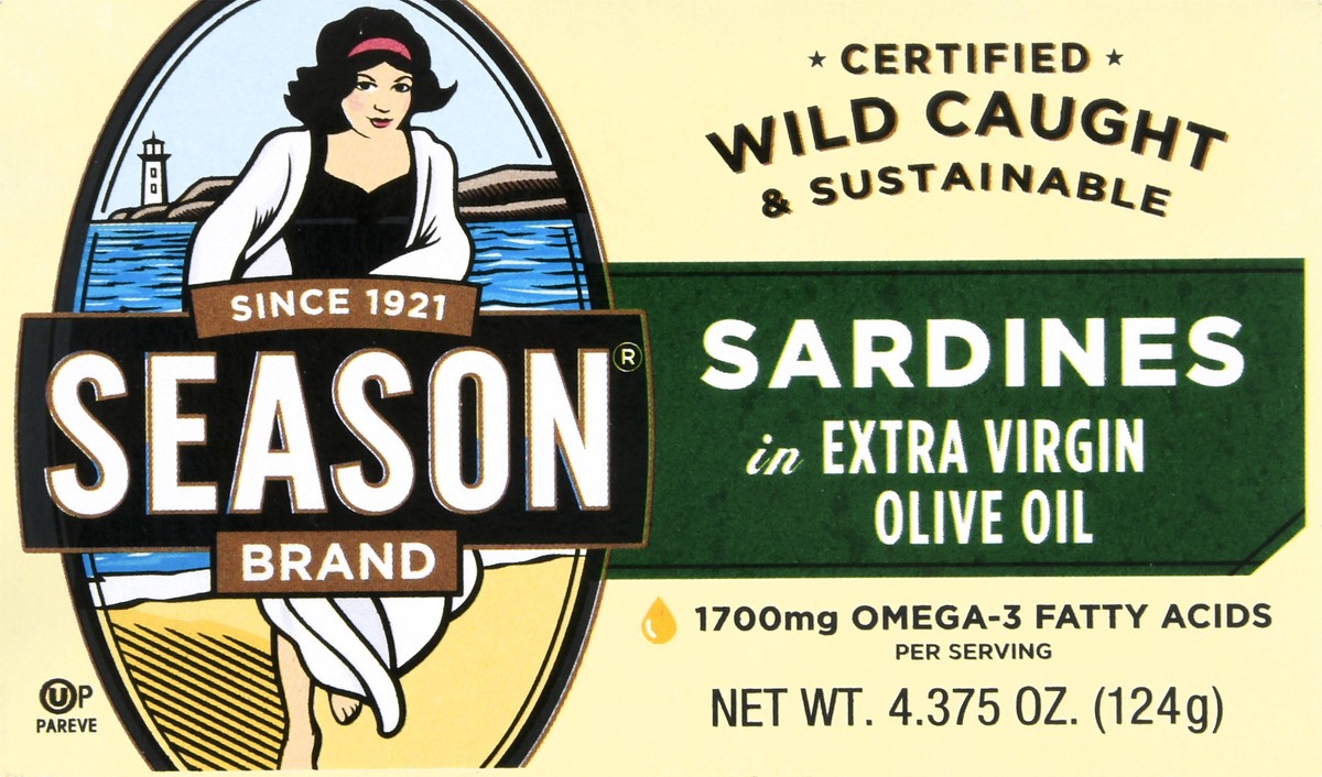 slide 2 of 9, Season Sardines in Extra Virgin Olive Oil 4.375 oz, 4.375 oz