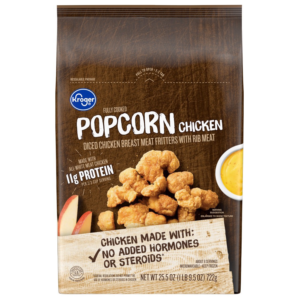 slide 1 of 4, Kroger Popcorn Chicken, 25.5 oz