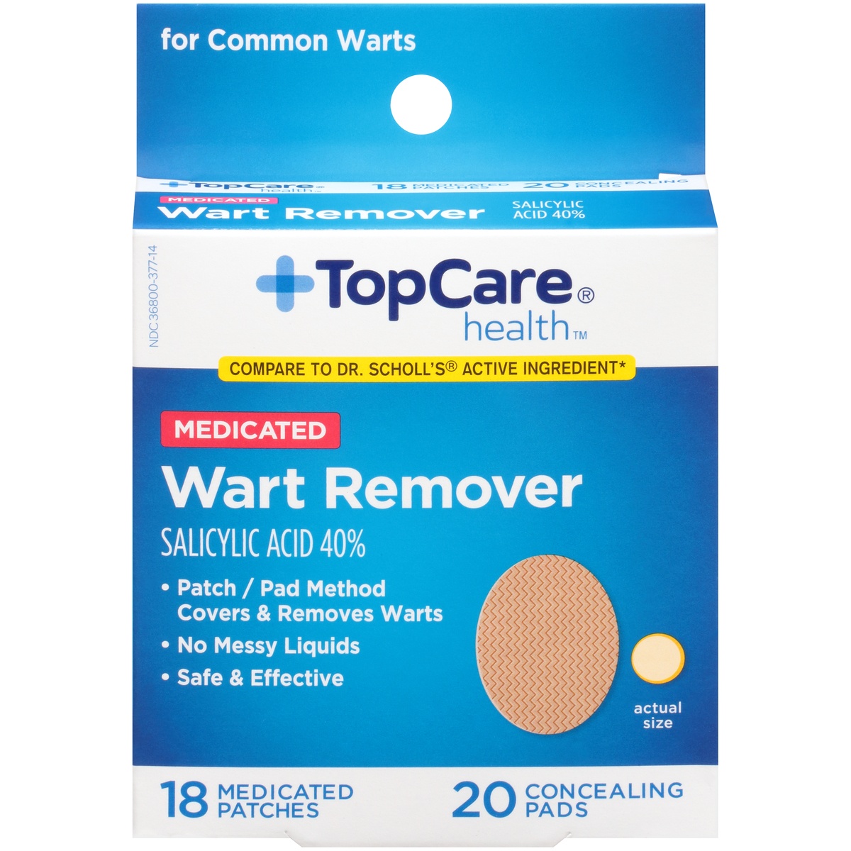 slide 1 of 1, TopCare Medicated Wart Removers System Salicylic Acid, 18 ct