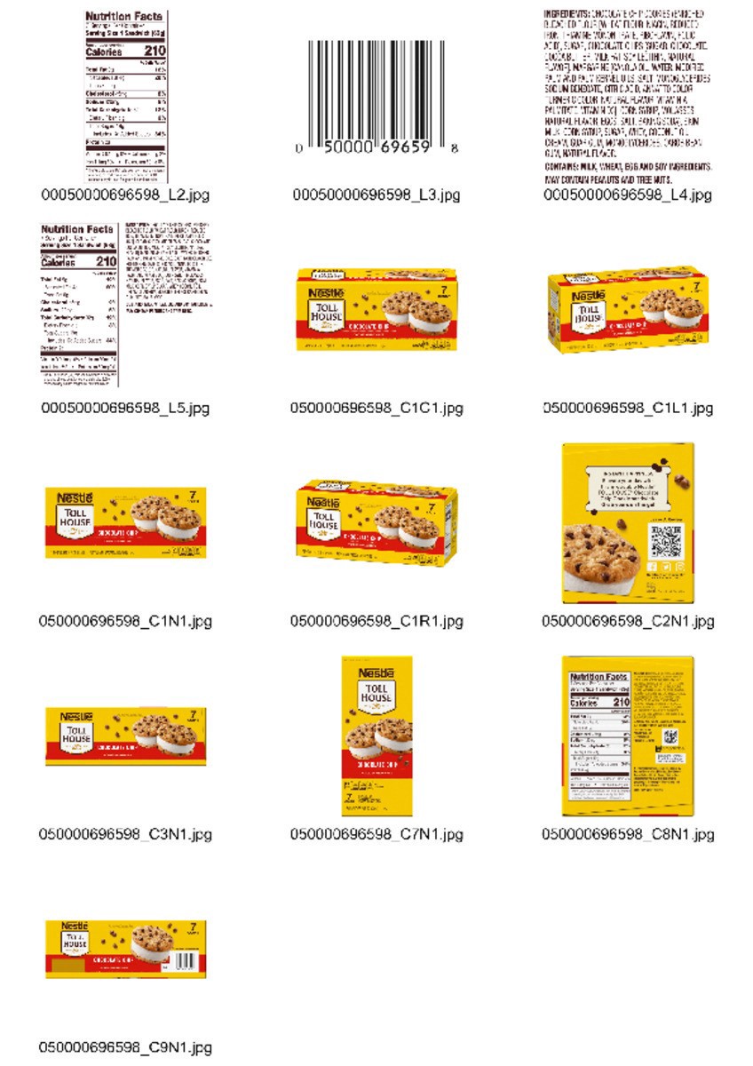 slide 5 of 14, Toll House Nestle Toll House Vanilla Chocolate Chip Cookie Sandwiches, 7 Count, 7 ct