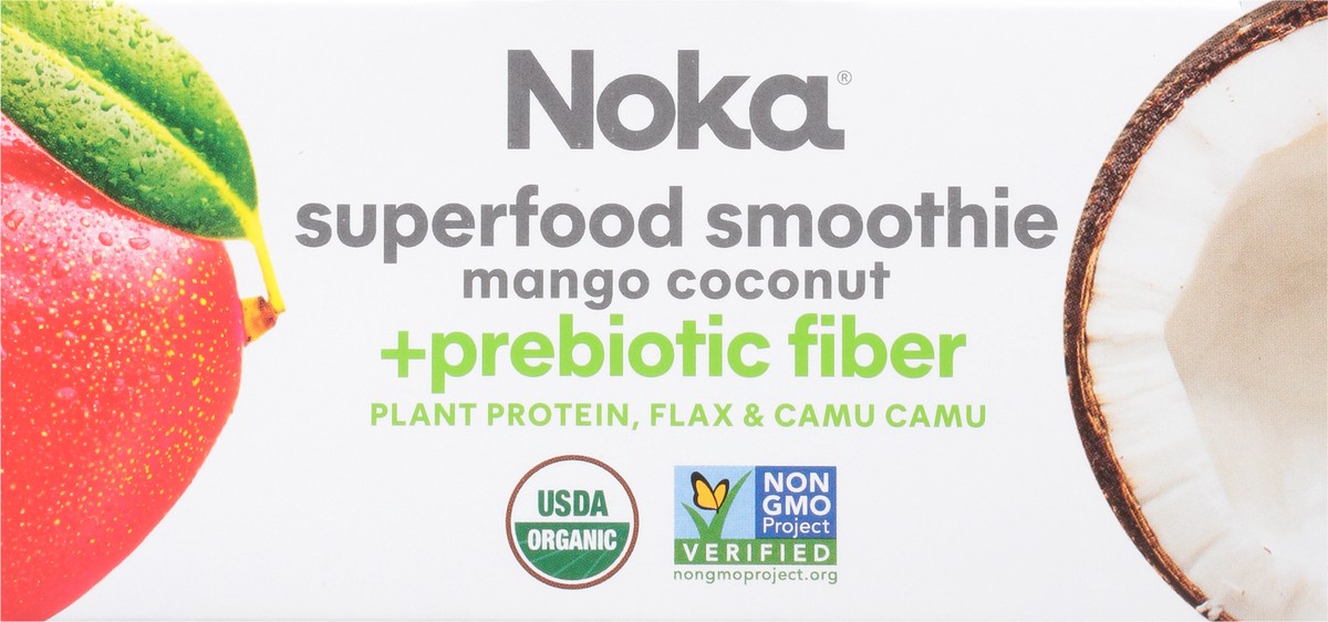 slide 7 of 9, NOKA Mango Coconut Superfood Smoothie 4 - 4.22 oz Packs, 4 ct