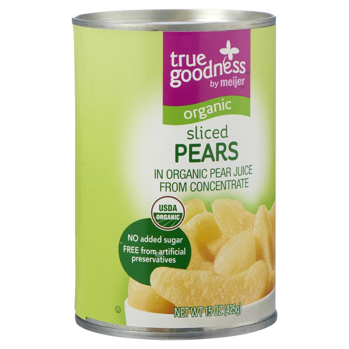 slide 14 of 17, True Goodness Organic Pear Slices, 15 oz