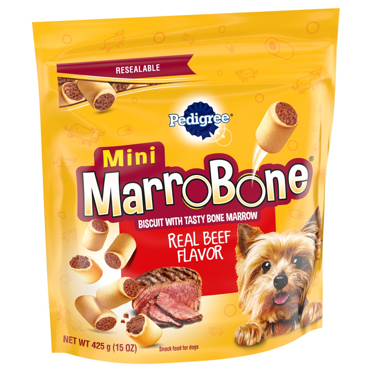 slide 2 of 9, Pedigree Marrobone Toy/Small Beef Flavor Treat, 15 oz