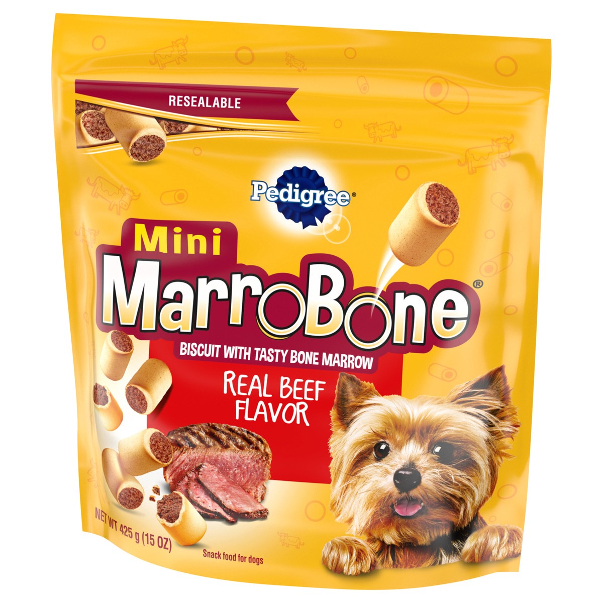 slide 6 of 9, Pedigree Marrobone Toy/Small Beef Flavor Treat, 15 oz