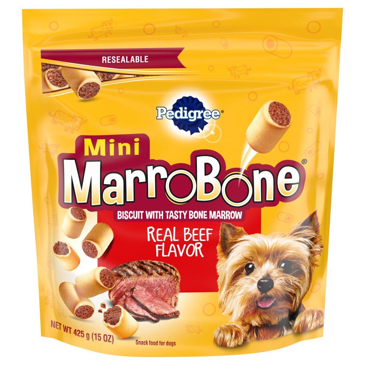 slide 1 of 9, Pedigree Marrobone Toy/Small Beef Flavor Treat, 15 oz