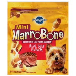 Pedigree Marrobone Mini Real Beef Flavor Snack Food for Dogs 15 oz