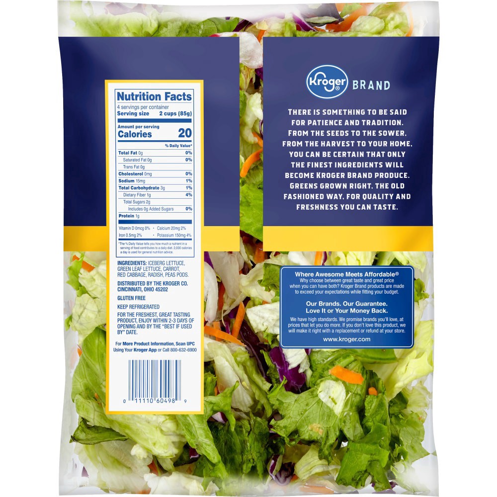 slide 2 of 2, Kroger Veggie Salad Blend Bag, 12 oz