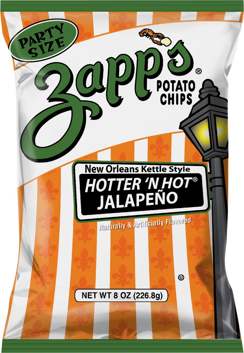slide 7 of 12, Zapp's Zapp's Hotter 'N Hot Jalapeño New Orleans Kettle Style Potato Chips - 8 oz, 8 oz