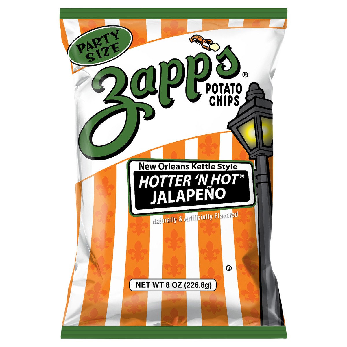 slide 1 of 12, Zapp's Zapp's Hotter 'N Hot Jalapeño New Orleans Kettle Style Potato Chips - 8 oz, 8 oz