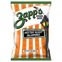Zapp's Zapp's Hotter 'N Hot Jalapeño New Orleans Kettle Style Potato Chips - 8 oz