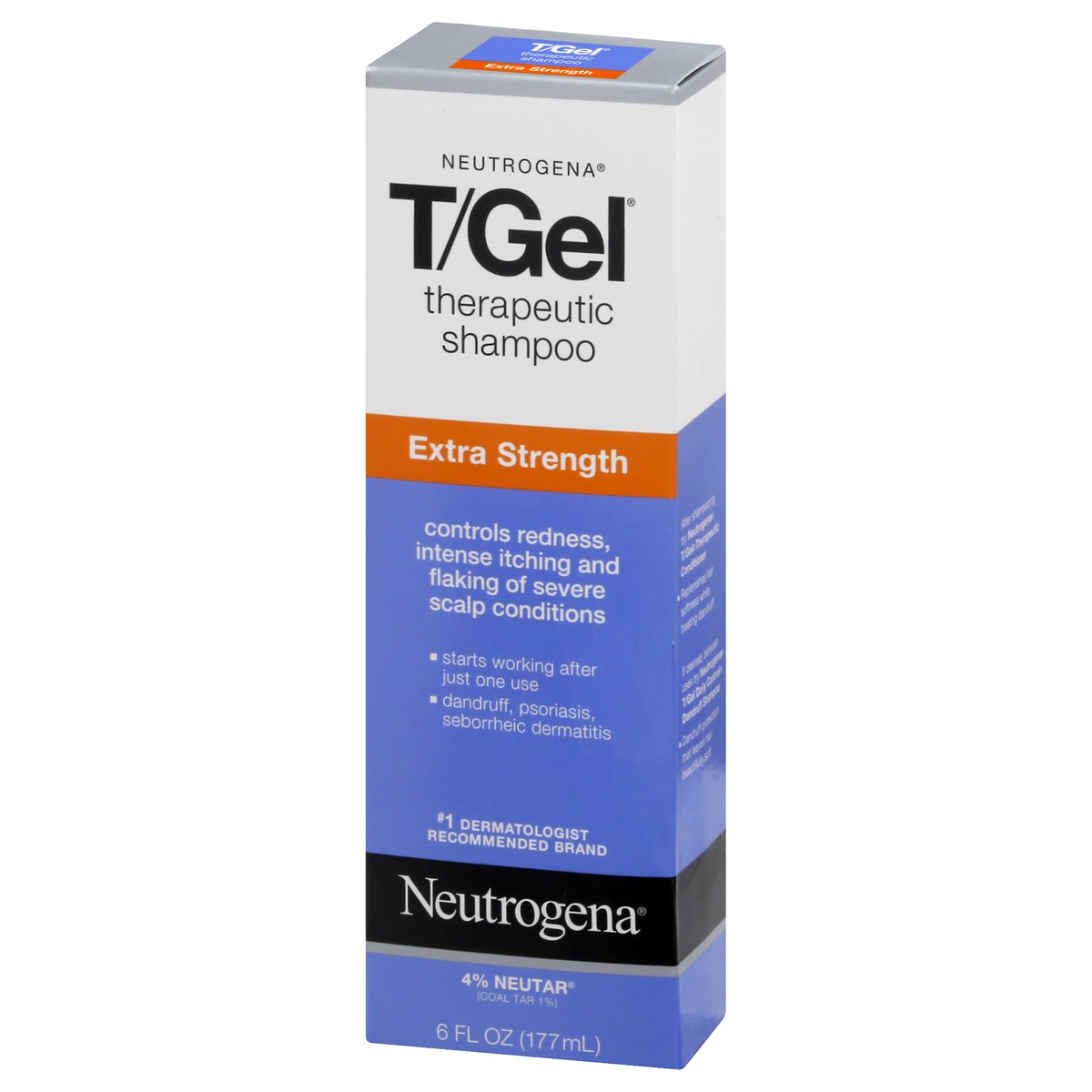 slide 3 of 9, T/Gel Extra Strength Therapeutic Shampoo with 1% Coal Tar, Anti-Dandruff Treatment for Long-Lasting Relief of Itchy, Flaky Scalp from Psoriasis & Seborrheic Dermatitis, 6 fl. oz, 6 fl oz