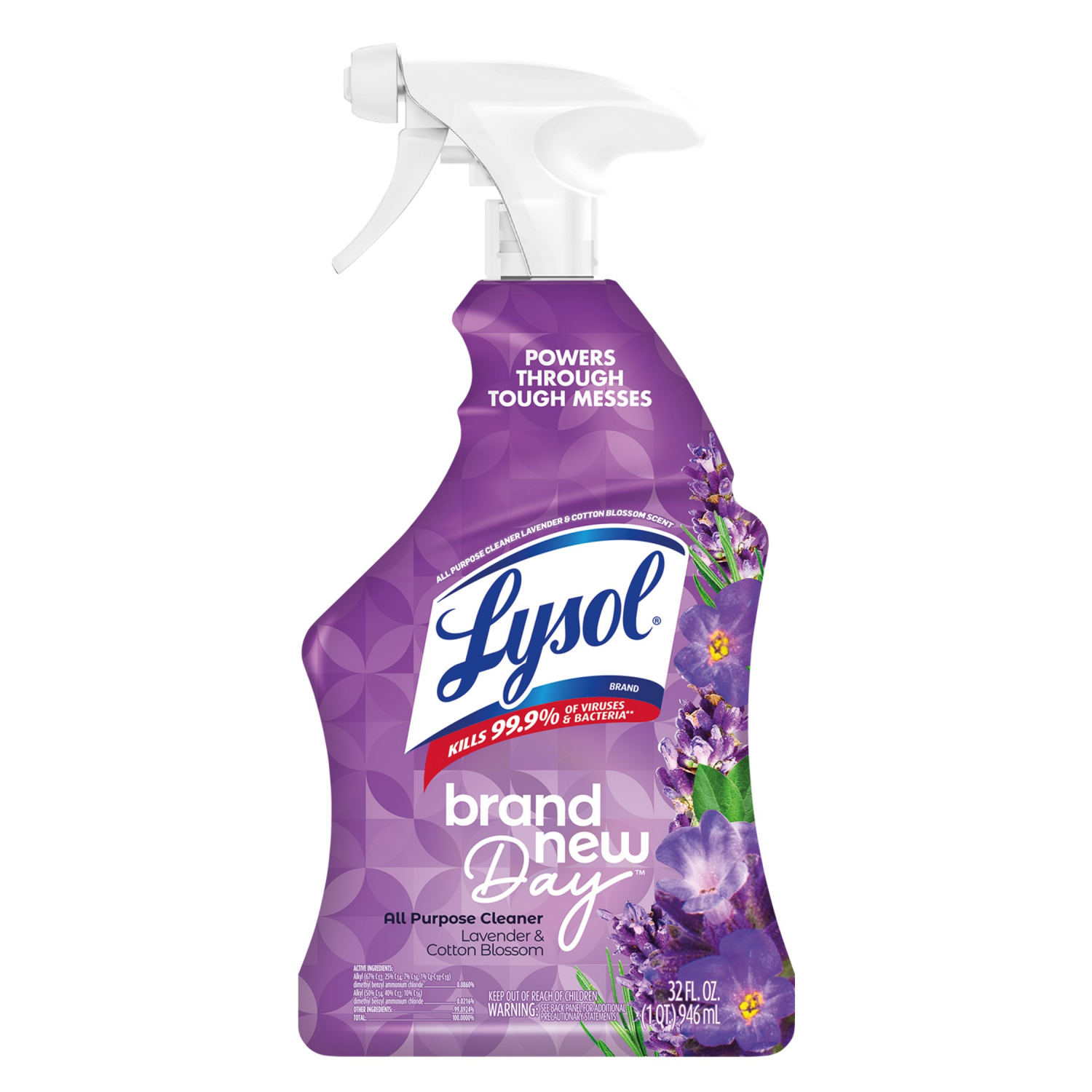 slide 1 of 1, Lysol All Purpose Cleaner Lavender and Cotton Blossom 32 Ounces, 32 oz