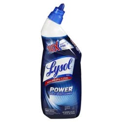 Lysol Power Toilet Bowl Cleaner, Gel Cleaner and Disinfectant, Atlantic Fresh, 24 fl oz