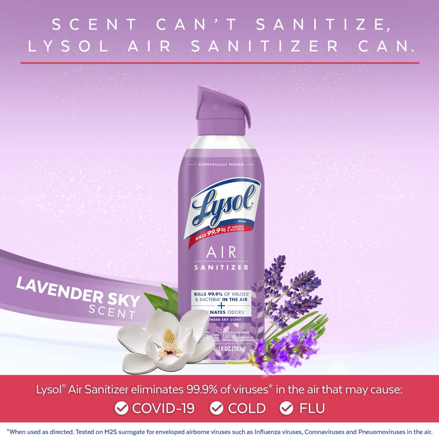 slide 2 of 4, Lysol Air Sanitizing Spray Air Freshener Lavender Sky - 10 oz, 10 oz