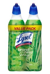 Lysol® Toilet Bowl Cleaner Gel, For Cleaning And Disinfecting, Stain Removal, Brand New Day, Bamboo, 2x24 Fl Oz
