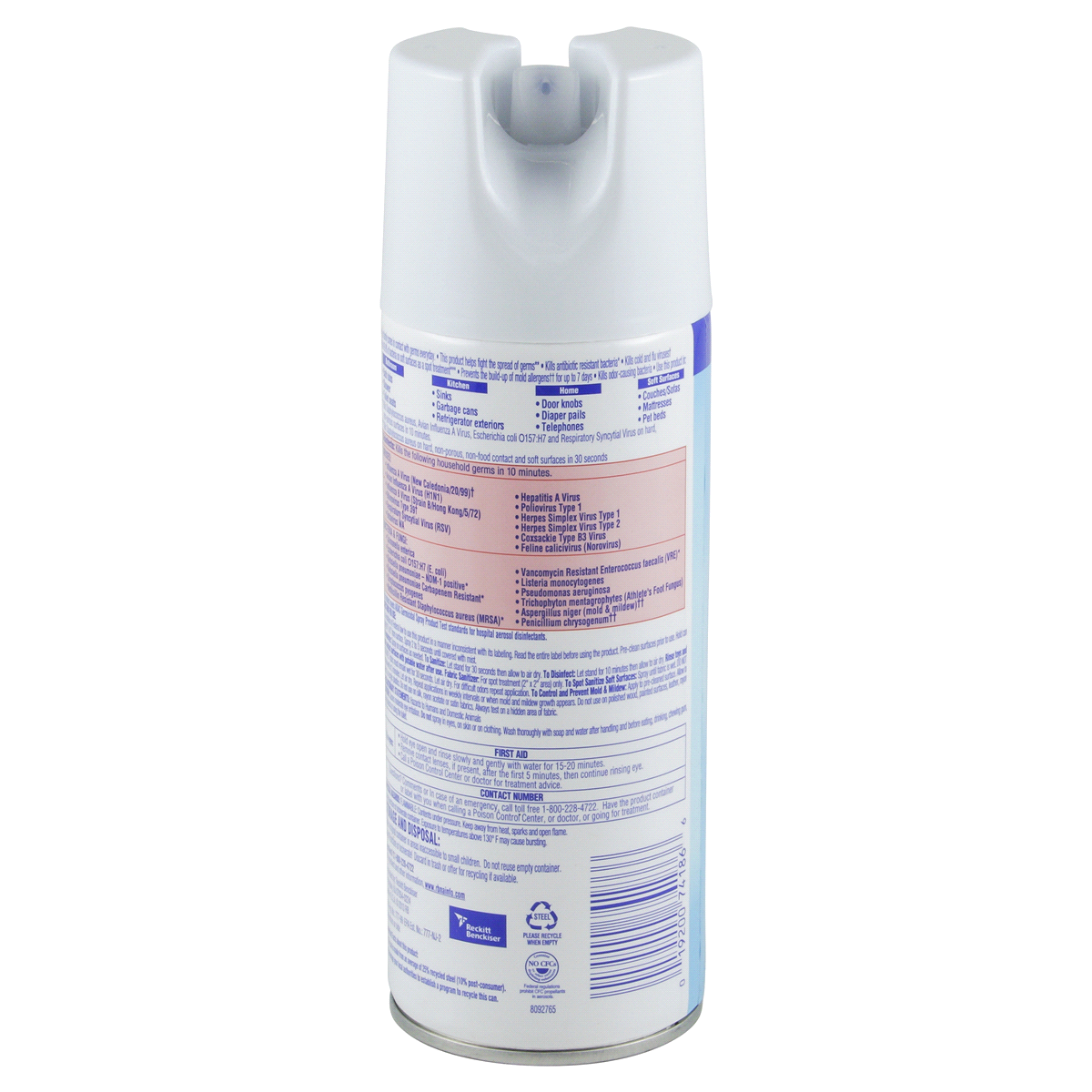 slide 9 of 10, Lysol Crisp Linen Scented Disinfectant Spray, 12.5 oz