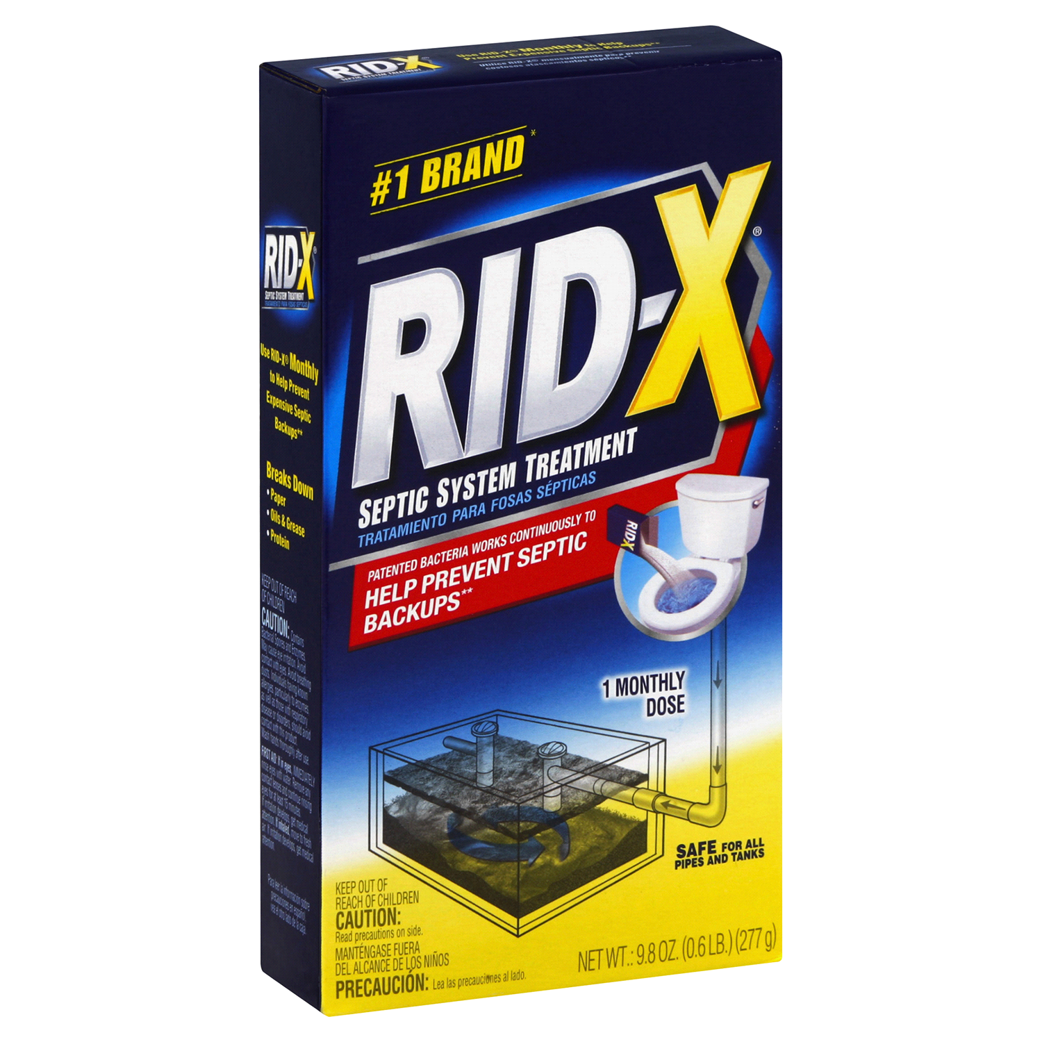 slide 1 of 3, RID-X Powder Septic System Maintenance 9.8 oz, 9.8 oz