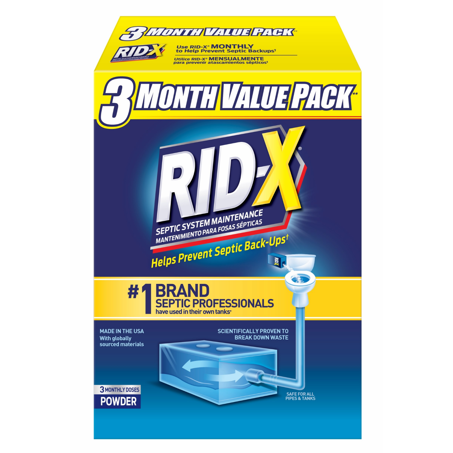 slide 1 of 3, RID-X Powder Septic System Maintenance 29.4 oz, 29.4 oz