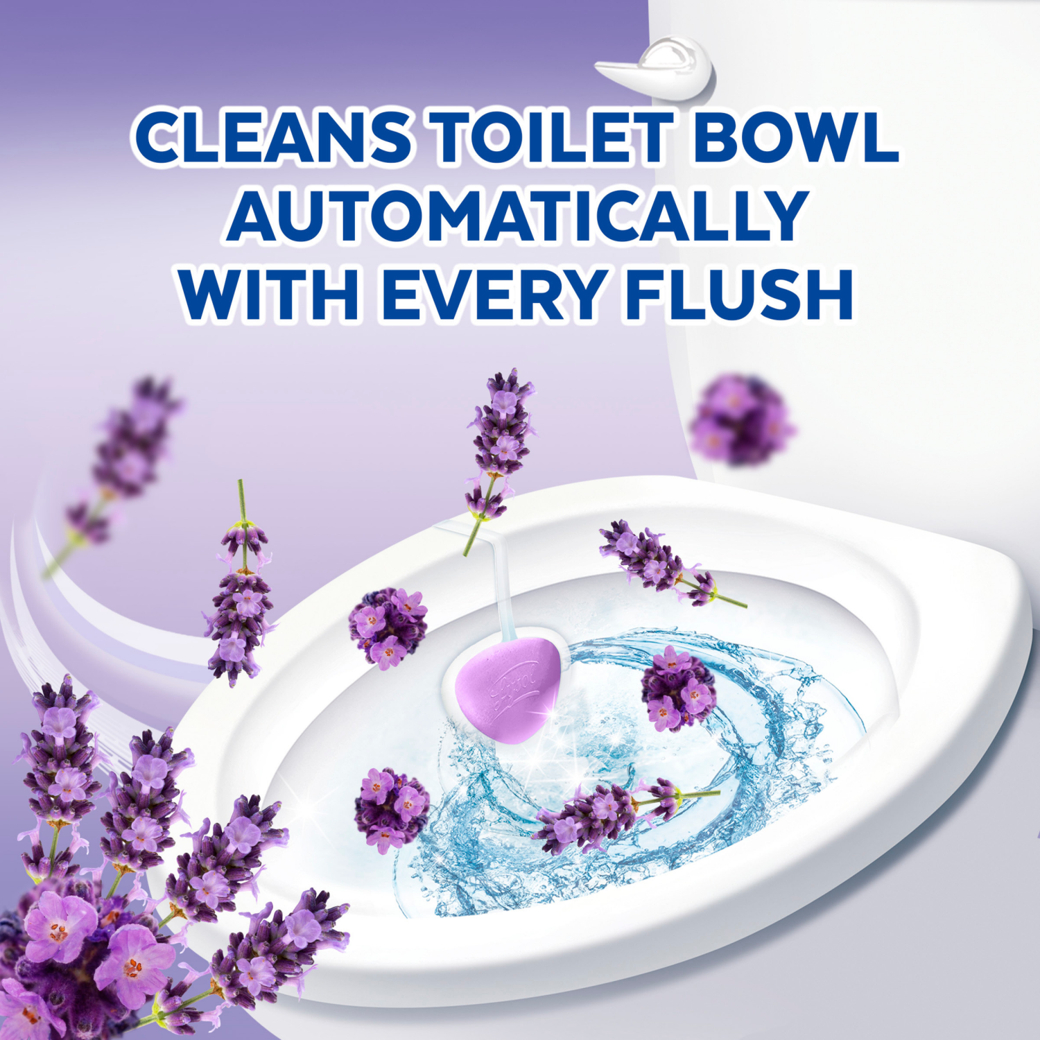 slide 2 of 4, LYSOL Toilet Bowl Cleaner - Automatic ITB Disc - Lavender Fields 4/2 ct, 2.82 oz