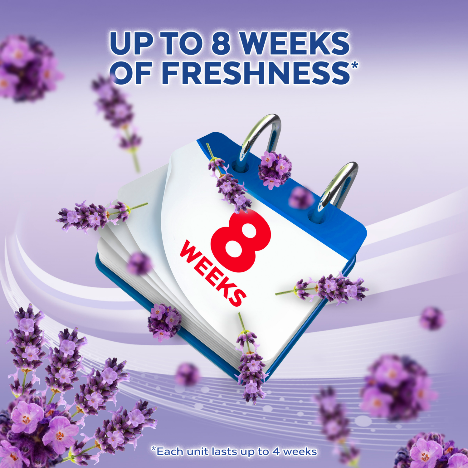 slide 3 of 4, LYSOL Toilet Bowl Cleaner - Automatic ITB Disc - Lavender Fields 4/2 ct, 2.82 oz