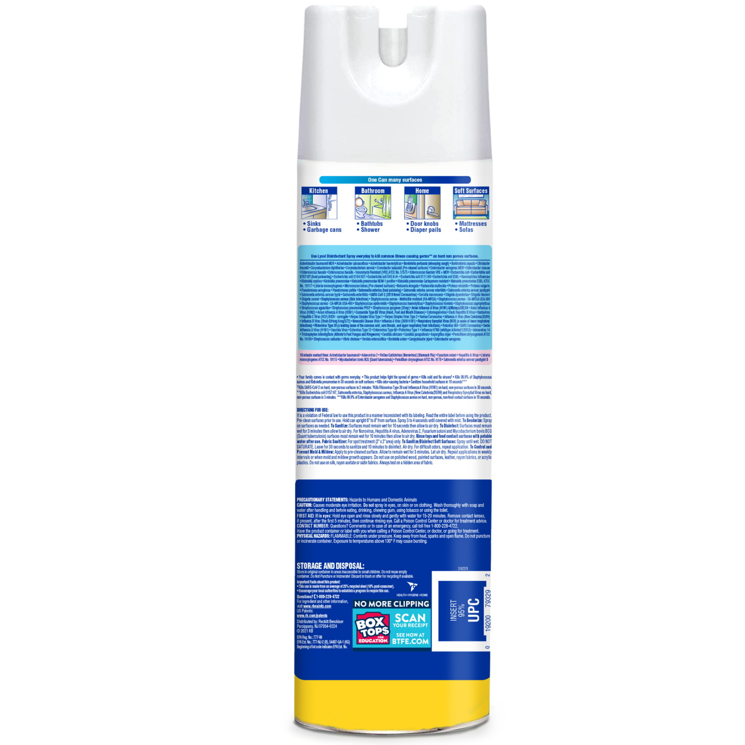 slide 2 of 6, Lysol Disinfectant Spray, Sanitizing and Antibacterial Spray, For Disinfecting and Deodorizing, Lemon Breeze, 19 Fl Oz., 19 oz