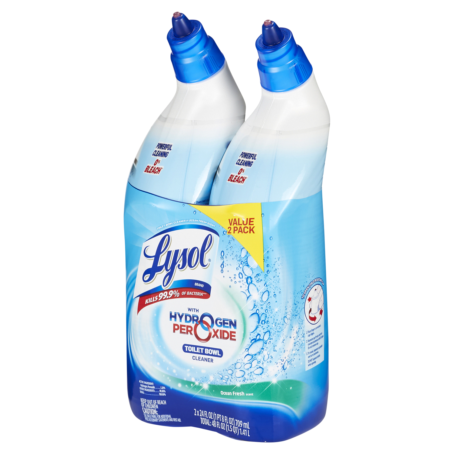 slide 4 of 5, Lysol Value 2 Pack Ocean Fresh Scent Toilet Bowl Cleaner 2 ea, 2 ct