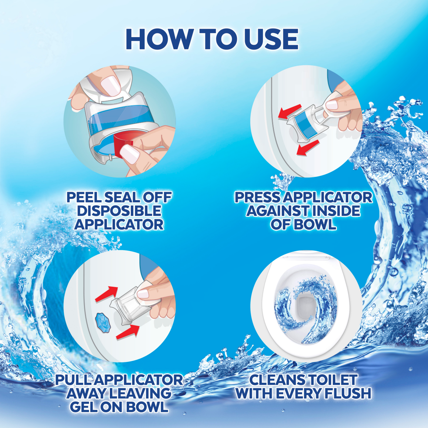 slide 4 of 4, Lysol Click Gel Atlantic Fresh Scent Automatic Toilet Bowl Cleaner 6 - 0.17 oz Applicators, 6 ct