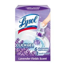 Lysol Click Gel Lavender Fields Scent Automatic Toilet Bowl Cleaner 6 - 0.17 oz Each